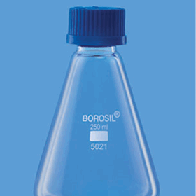 Erlenmeyer con tapa a rosca GL 45 autoclavable