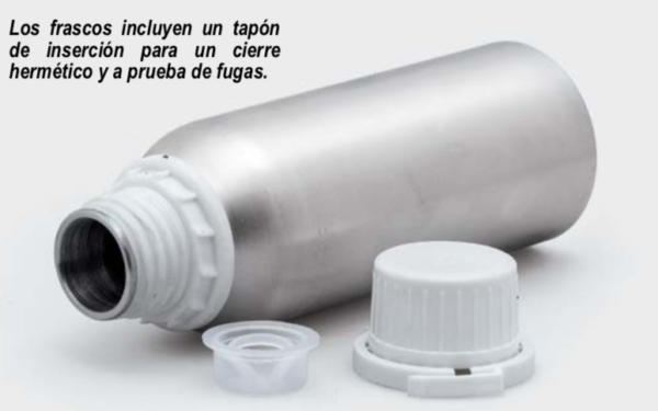 Botella de Aluminio con tapa precinto inviolable x 1200 ml - Imagen 2