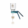 Equipo de filtración para membrana de 47 mm vaso de 300 ml, soporte placa de vidrio poroso, pinza de conexión y tapon de silicona perforado