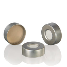 Tapa magnetica 20 mm con septa PTFE x 100 unidades