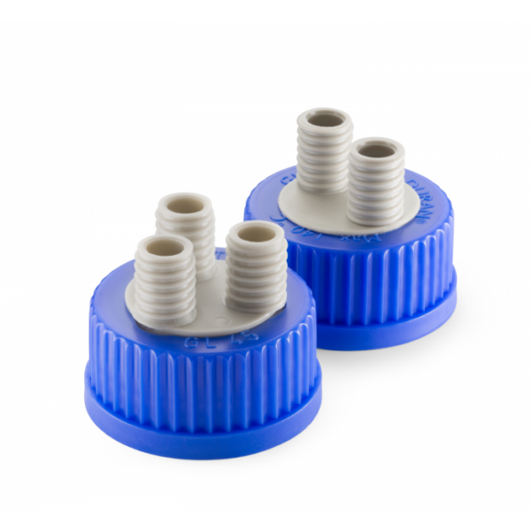 Tapa Azul GL45 con 2 o 3 puertos GL14