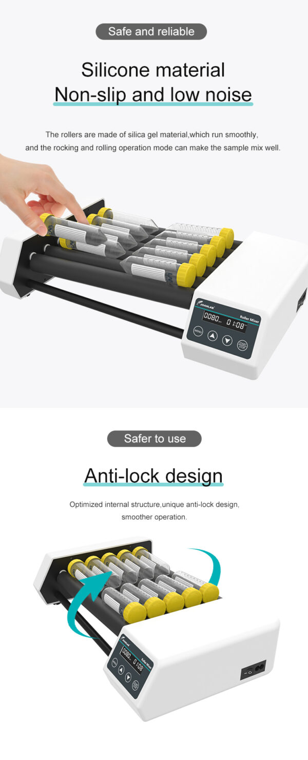 Agitador Roller para tubos de Centrifuga de 15/50 ml con velocidad variable RM-6Pro - Imagen 5