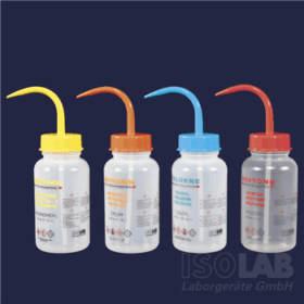 Pisetas de seguridad 500 mL (Agua Destilada / Etanol / Metanol)