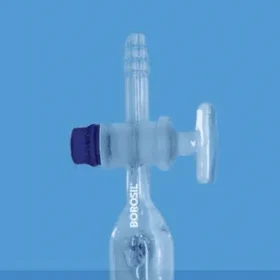 Adaptador Recto con Robinete de Vidrio Esmeril Hembra